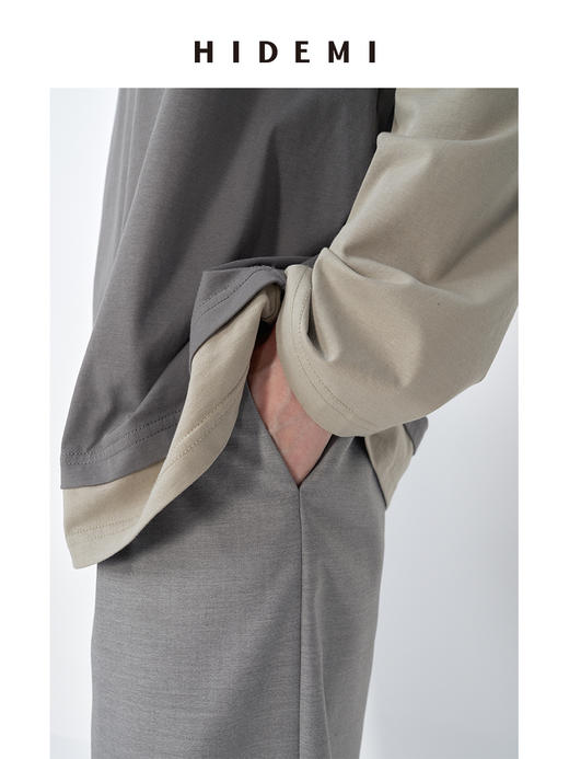 HIDEMI 小男孩系列早春假两件水洗棉针织圆领女装长袖打底T恤 商品图6