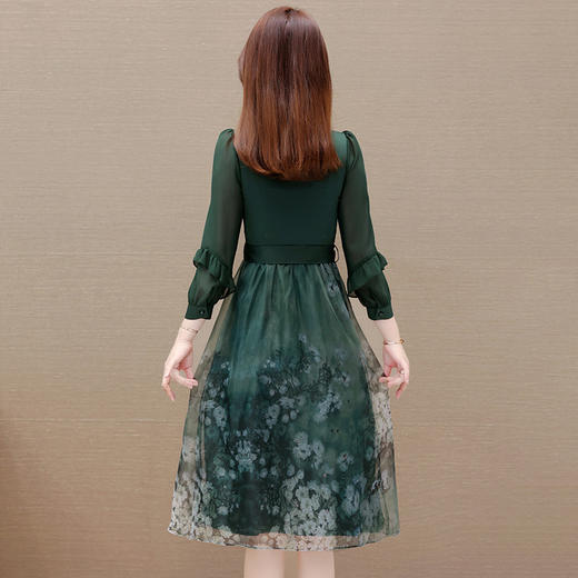 QYM 23T181-Y时尚连衣裙假两件系带裙气质 商品图2