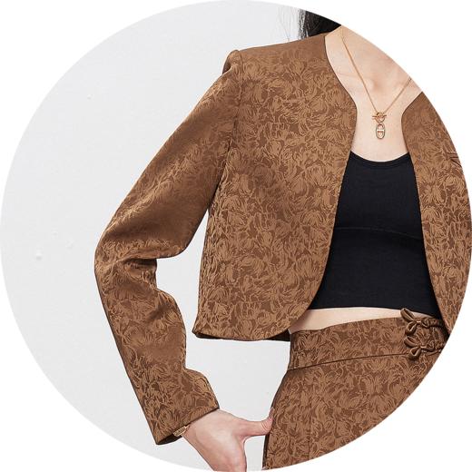 -栗壳色 、漆黑色外套HJ1A29《舜华》【花间集】 商品图13