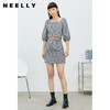 NEELLY纳俪套装女新款春装方领短款上衣两件套A字半身裙潮N22074Z04427 商品缩略图0