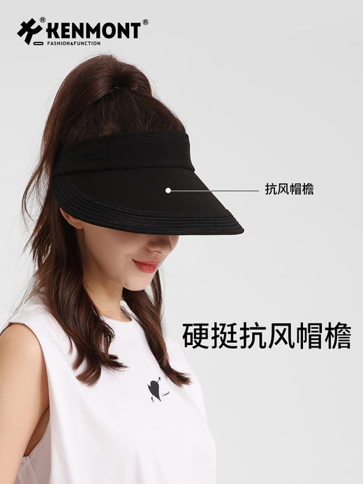 卡蒙轻量化防紫外线跑步空顶帽女夏天可折叠运动防晒帽可扎马尾 商品图8