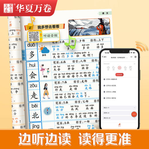 华夏万卷【每日晨读】小学一二三年级注音版生字组词造句好词好句本 商品图2