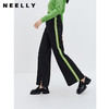 NEELLY纳俪商场同款阔腿裤女侧边撞色开叉休闲裤秋季新款时髦长裤N23091H01184 商品缩略图2