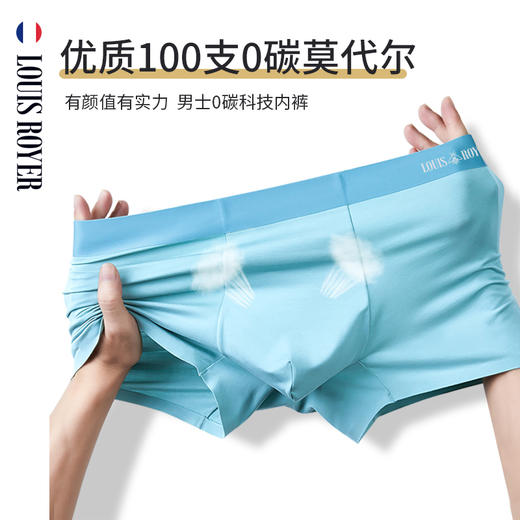 【超值3条装】法国 利蜂/LOUIS ROYER 男士0碳科技莫代尔内裤 商品图1