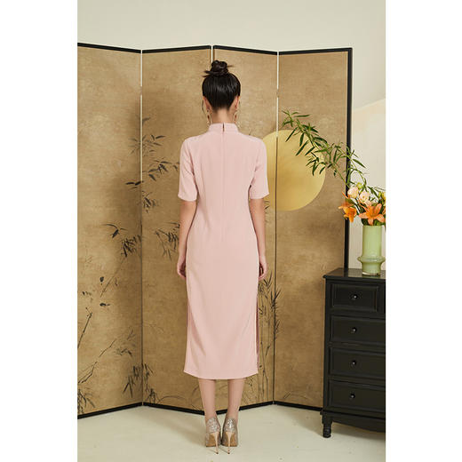 乔万尼新款连衣裙新中式旗袍刺绣设计高级感EM1E125 商品图4