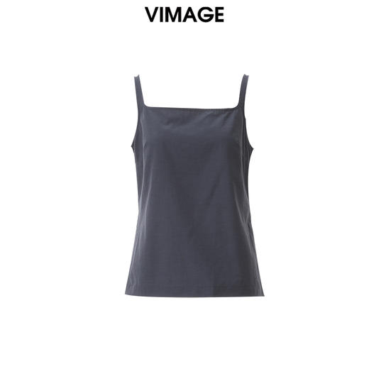 VIMAGE纬漫纪2024夏季新款纯色百搭显瘦吊带背心小上衣V2113708 商品图5