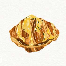 芝士鸡腿排可颂