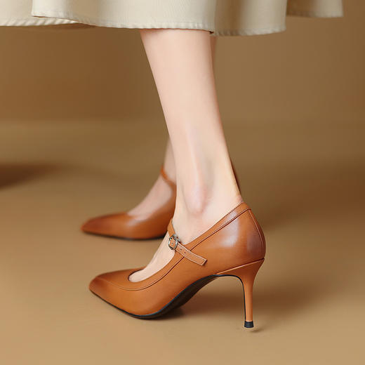 【预售5天】优雅百搭，新风格细高跟里外全皮高跟鞋HY&M868-1 商品图9