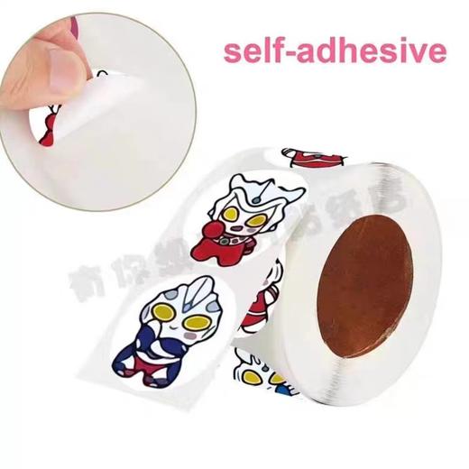 【/一卷500贴！】高颜值奥特曼卷卷贴，手帐装饰动漫卡通贴纸圆点封口贴，不仅可爱，而且方便易用，只需轻轻一贴即可固定！-QQ 商品图0