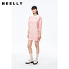 NEELLY纳俪商场同款polo领连衣裙女秋粉色针织显瘦中长款短袖裙子N22081Y01067 商品缩略图1