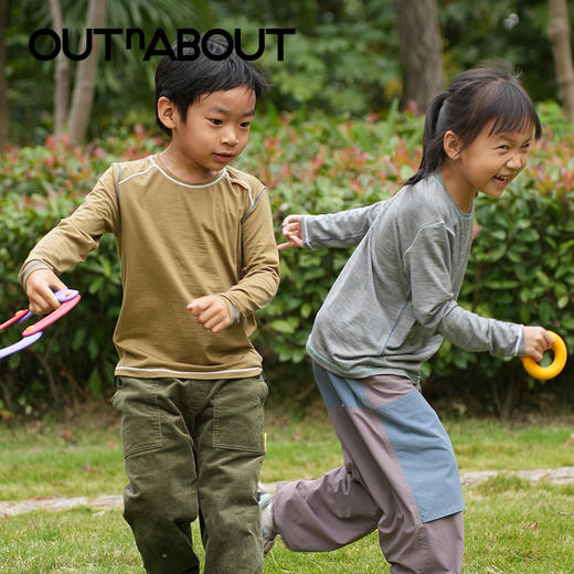 OUTnABOUT出门走走 美丽诺羊毛长袖T恤 商品图4