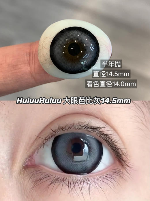 【本店实拍】SKEYE-大眼芭比灰/棕-双高光狗狗眼灰/棕-14.5mm【大直径半年抛 0-800度 无525/575】 商品图1