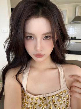 Flower color半年抛美瞳 浅亚麻 14.2mm