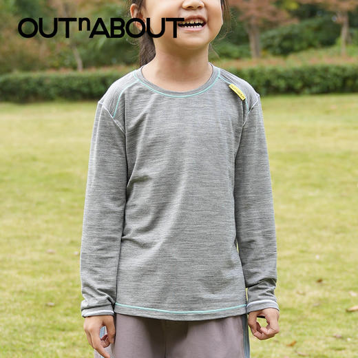 OUTnABOUT出门走走 美丽诺羊毛长袖T恤 商品图2