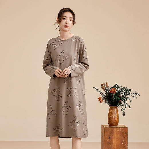 康妮雅女式长袖睡裙 商品图1