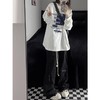 2025新款春季【字母白色长袖t恤女 宽松卫衣打底】设计感小众 内搭休闲上衣 商品缩略图2