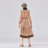 谜底两件式连衣裙长袖2024春款复古文艺格子长裙配腰带241GL0112 商品缩略图3