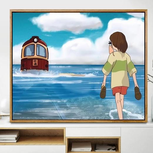 【送实木内框+颜料+画笔】卡通数字油画diy千与千寻手工填色丙烯油彩卧室装饰画 商品图6