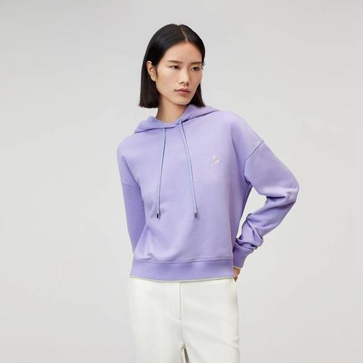 OVV刺绣点缀抽绳连帽卫衣 商品图0