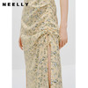 NEELLY纳俪商场同款碎花吊带裙无袖长裙新款黄色显瘦收腰A字裙秋N24024Y04552 商品缩略图2