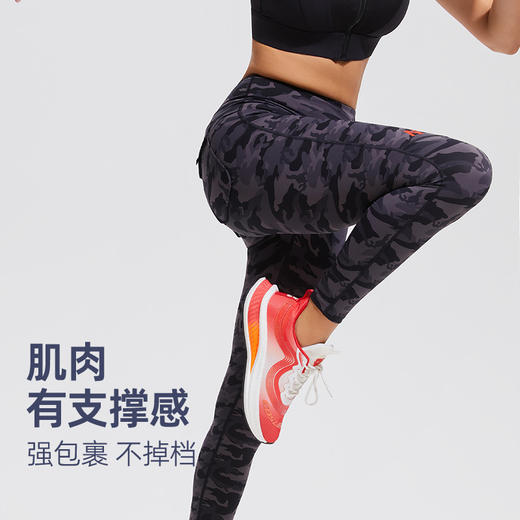 科里芙2.0版不掉档高腰字母裤提臀瑜伽裤跑步运动弹力速干运动裤 商品图1