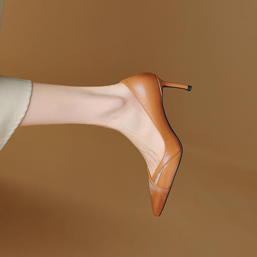 【预售5天】性感优雅，新风格细高跟里外全皮渐变色尖头高跟鞋HY&M865-1 商品图7