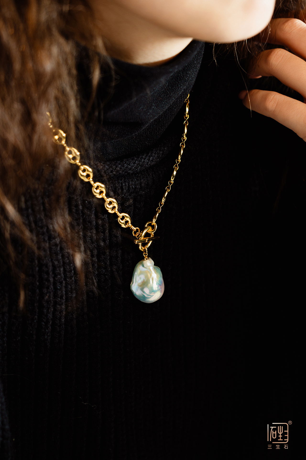 强光泽顶级巴洛克珍珠项链