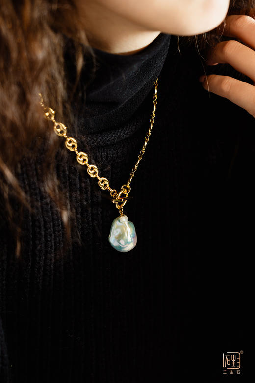 强光泽顶级巴洛克珍珠项链 商品图0