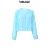 VIMAGE纬漫纪春季新款V领显瘦简约舒适上衣V2109705 商品缩略图5