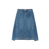 谜底牛仔半身裙2024夏季新款复古高腰百搭中长款A型半裙246MB7001 商品缩略图4