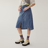 谜底牛仔半身裙2024夏季新款复古高腰百搭中长款A型半裙246MB7001 商品缩略图1