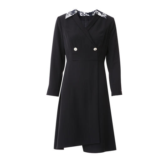 EITIE爱特爱春季新款气质时尚通勤高腰拼接连衣裙A2407333 商品图5