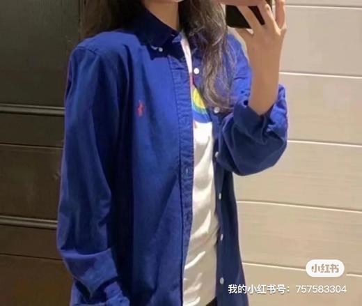 227-5 渠道货 小马刺绣 男友风棉质牛津纺 情侣款衬衫 部分码数一周发 商品图5