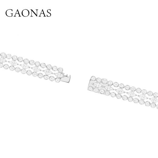 GAONAS 925银合成锆石手链 国风新潮满绿设计款绿色手链 10310SG 商品图2