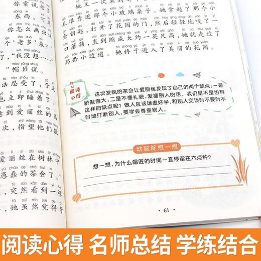 新太阳鸟课外大阅读系列 注音彩绘版 爱丽丝漫游奇境记 商品图3