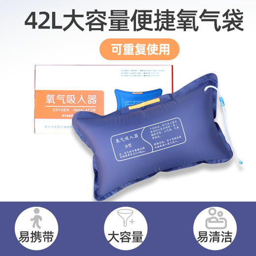 医用氧气袋家用吸氧急救便携式孕妇用老人42升大容量旅游高原缺氧 商品图1