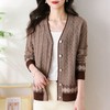 V领毛衣开衫外套，春款时尚妈妈外搭小个子麻花针织上衣披肩CC-101-99623 商品缩略图0