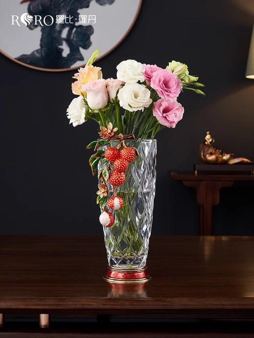 【样品特惠5折】罗比罗丹《大吉大利》花瓶摆件创意珐琅彩工艺软装饰品餐桌花瓶 商品图1