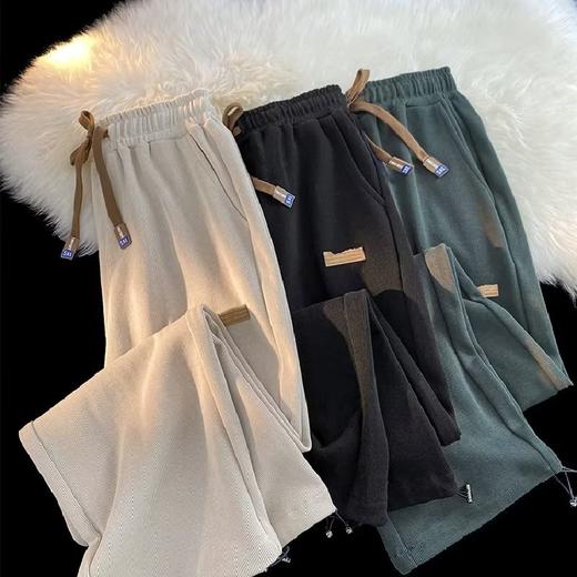 春季薄款【束脚运动裤女 直筒宽松阔腿裤子】休闲ins 小众抽绳束脚卫裤 商品图3