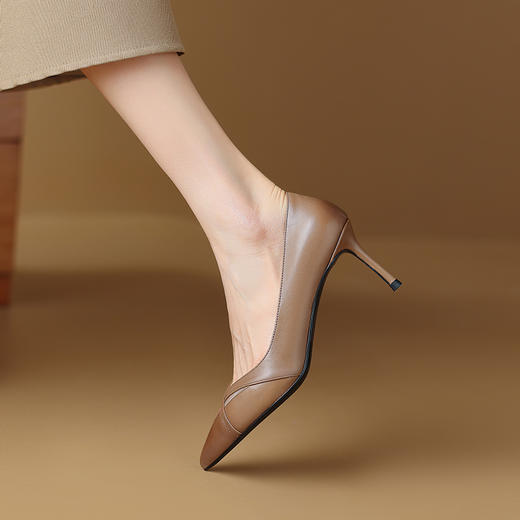 【预售5天】性感优雅，新风格细高跟里外全皮渐变色尖头高跟鞋HY&M865-1 商品图4