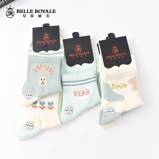 【42元5双，数量拍5】新款春夏秋款中筒袜ins潮外穿薄款棉夏季女士袜子WZM3458 商品图6