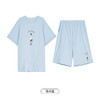 都市丽人都市锋尚舒适外出春夏睡衣男32支CVC单面家居服薄款短袖短裤男士棉质套装FH42B2 商品缩略图9