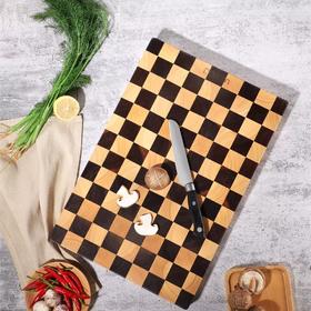 戴德纵横棋盘格实木菜板45*30*3.5cm