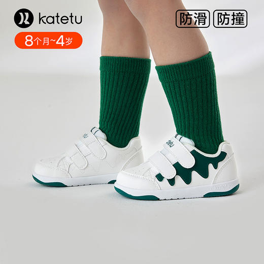 卡特兔儿童板鞋男童2024春季新款幼儿园国货小白鞋软底防滑透气机能鞋 商品图3