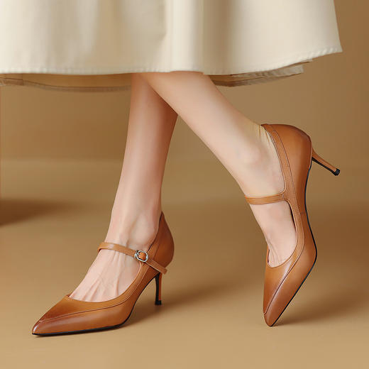 【预售5天】优雅百搭，新风格细高跟里外全皮高跟鞋HY&M868-1 商品图8