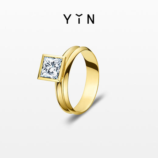 「屹」公主方钻戒-二重 商品图0