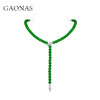 GAONAS  国风新潮时尚设计款绿珠项链10328XG 商品缩略图0