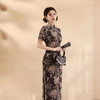 春夏新款，复古年轻款日常长款新中式改良旗袍XL-24029 商品缩略图3