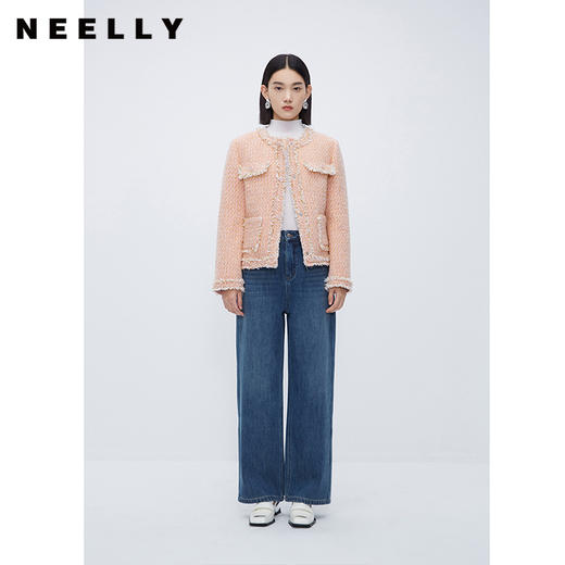 NEELLY纳俪商场同款粉色小香风羽绒服女冬季新款超好看时尚短外套N23112L01173 商品图1