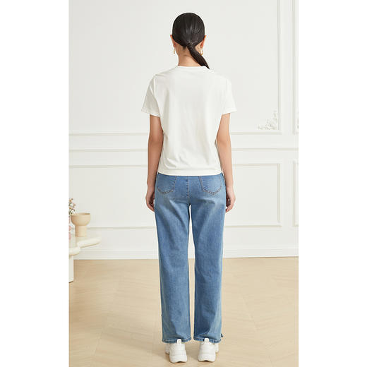 乔万尼衬衫新品短袖T恤简约印花EM1C100 商品图4